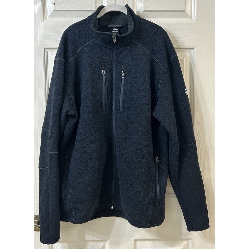 Men's Kuhl Interceptr Full Zip Fleece Jacket Navy XXL Outdoor Outerwear **EUC**